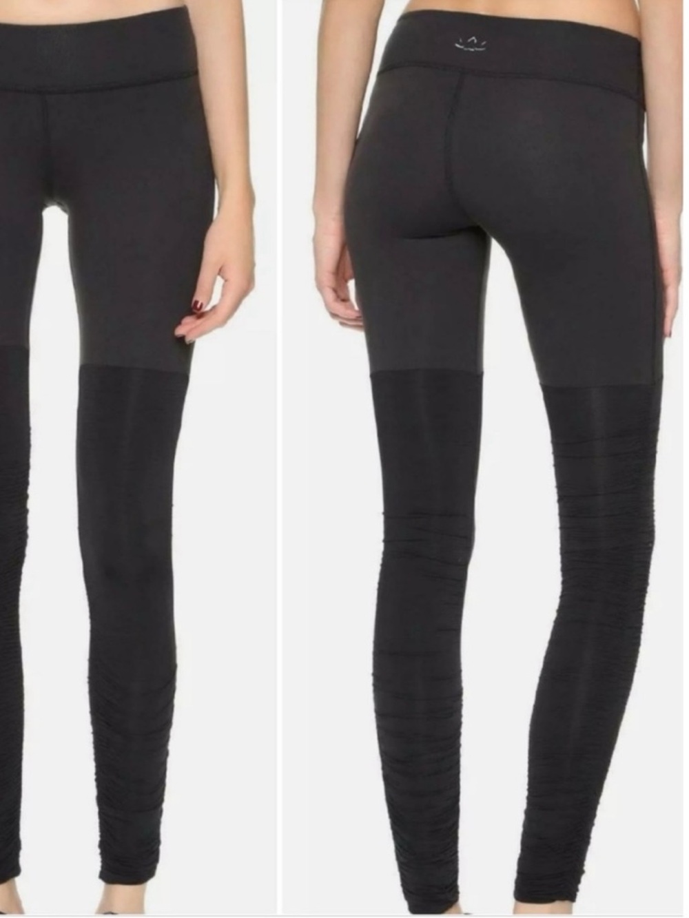 Beyond Yoga Black High-Rise Ruched Leggings Leg Warmer Ballet